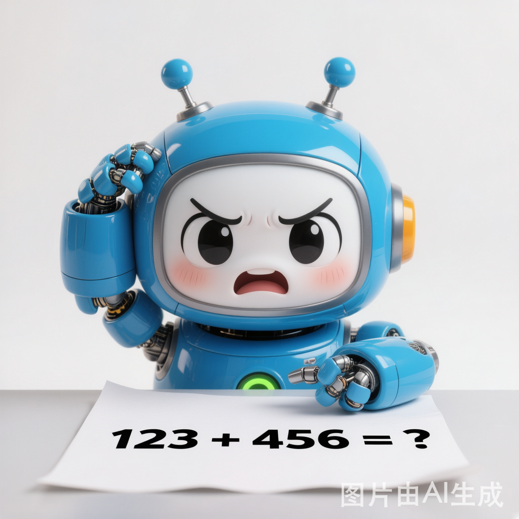 AI盯着123+456发愁,抓耳挠腮